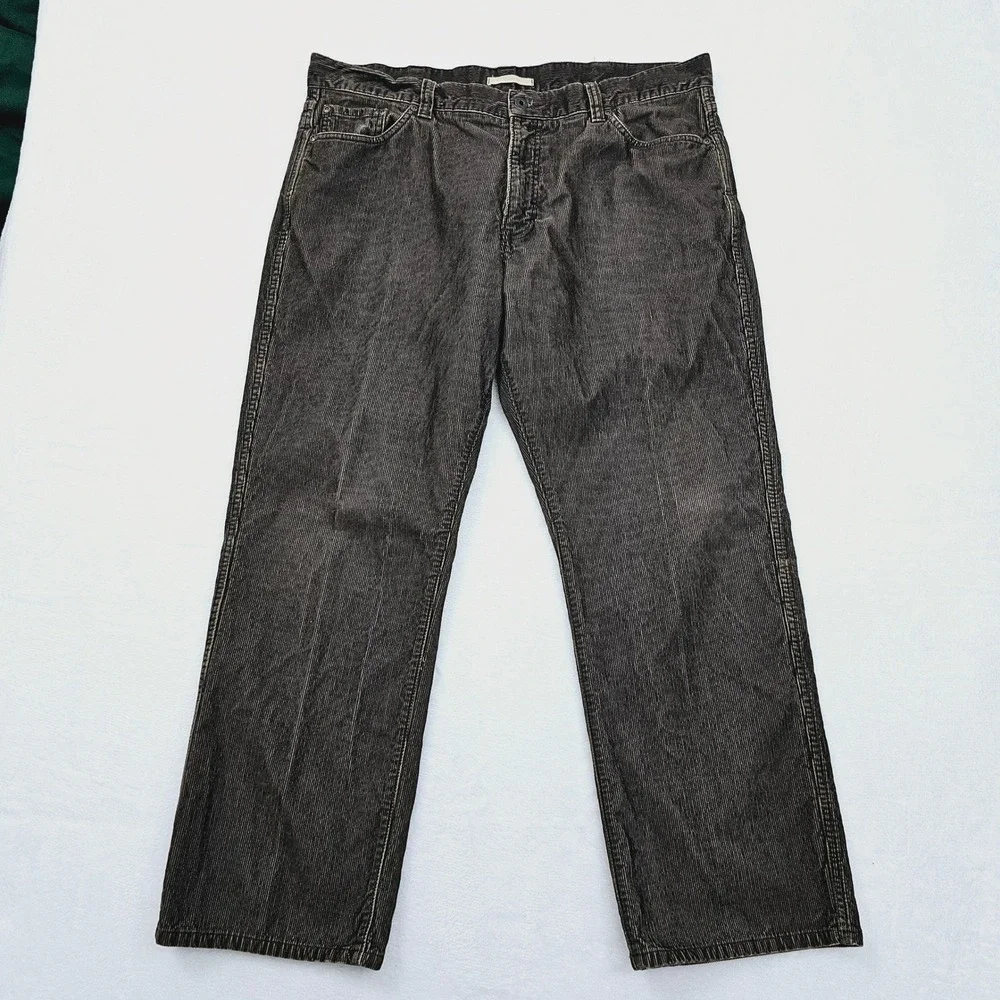 L.L.Bean Corduroy Pants Mens 40W‎ 29L Brown Standard Fit Preppy Academia Ivy